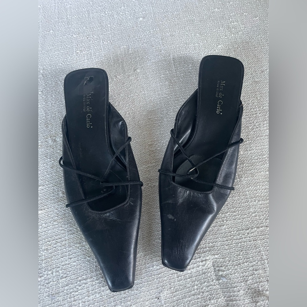 Max de Carlo Elegant Black Mules